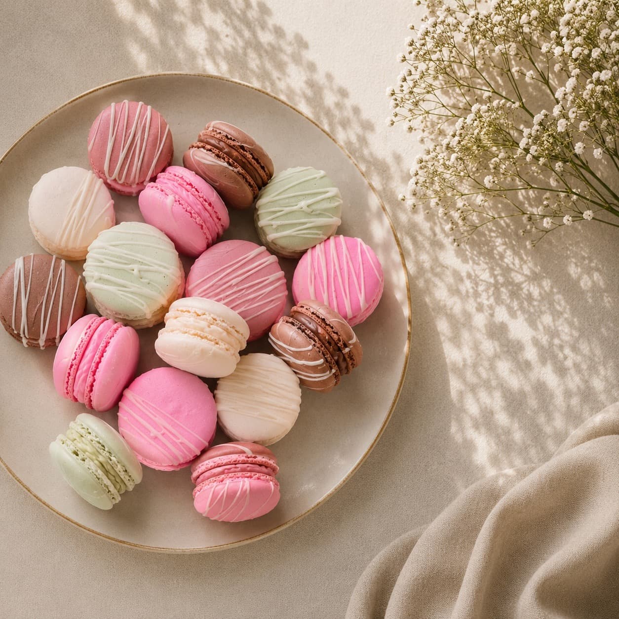 Mixed macarons